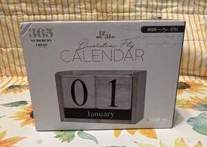 Silver One 365 Decorative Flip Calendar Wooden Block Set
